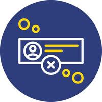 Offline status Dual Line Circle Icon vector