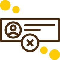 Offline status Yellow Lieanr Circle Icon vector