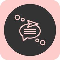 Send message Linear Round Icon vector