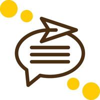 Send message Yellow Lieanr Circle Icon vector