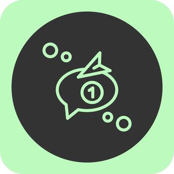 Receive message Linear Round Icon vector