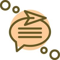 Send message Linear Circle Icon vector