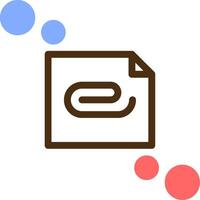 Attach file Color Filled Icon vector