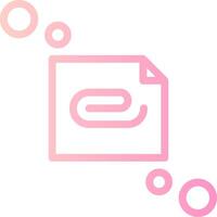 Attach file Linear Gradient Icon vector