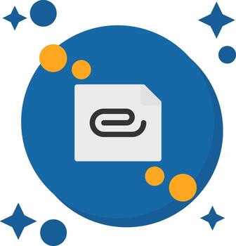 Attach file Tailed Color Icon vector