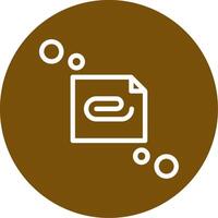 Attach file Outline Circle Icon vector