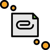 Attach file Line Filled Icon vector