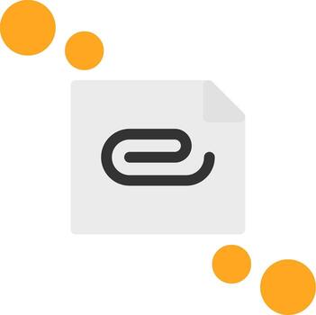 Attach file Flat Icon vector