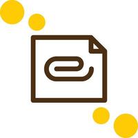 Attach file Yellow Lieanr Circle Icon vector