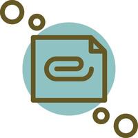 Attach file Linear Circle Icon vector