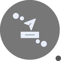 Send button Glyph Shadow Icon vector