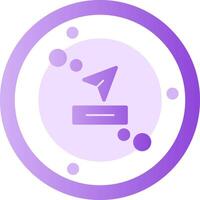 Send button Glyph Gradient Icon vector
