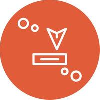 Receive button Outline Circle Icon vector