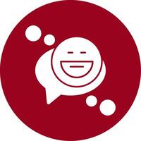 EmotLine Glyph Circle IconGlyph Circle Icon vector