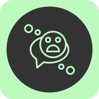 Emoji Linear Round Icon vector