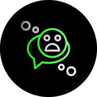 Emoji Dual Gradient Circle Icon vector