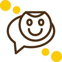 Sticker Yellow Lieanr Circle Icon vector