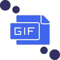 GIF Solid Two Color Icon vector