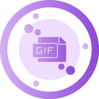 GIF Glyph Gradient Icon vector