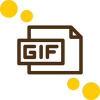 GIF Yellow Lieanr Circle Icon vector