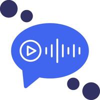 Voice message Solid Two Color Icon vector