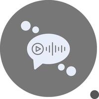 Voice message Glyph Shadow Icon vector