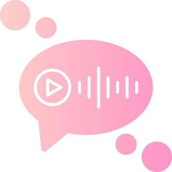 Voice message Solid Multi Gradient Icon vector