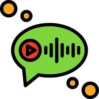 Voice message Line Filled Icon vector