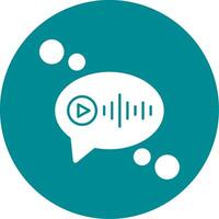 Voice message Glyph Circle Icon vector