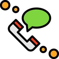 Phone conversation Line Filled Icon vector