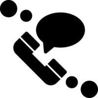 Phone conversation Glyph Icon vector