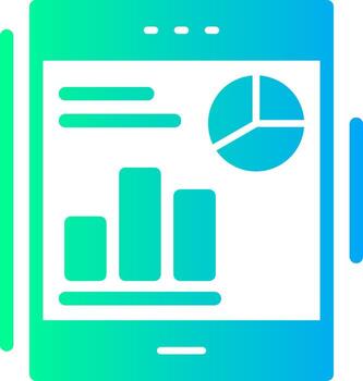 tableta sólido multi degradado icono vector