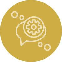 Chat settings Line Multi color Icon vector