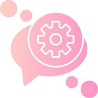 Chat settings Solid Multi Gradient Icon vector