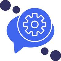 Chat settings Solid Two Color Icon vector