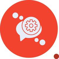 Chat settings Glyph Shadow Icon vector