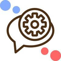 Chat settings Color Filled Icon vector