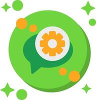Chat settings Tailed Color Icon vector