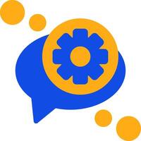 Chat settings Flat Two Color Icon vector