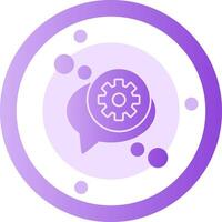 Chat settings Glyph Gradient Icon vector
