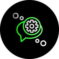 Chat settings Dual Gradient Circle Icon vector