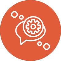 Chat settings Outline Circle Icon vector