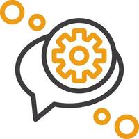Chat settings Line Two Color Icon vector