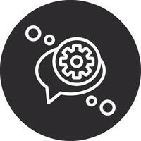 Chat settings Inverted Icon vector