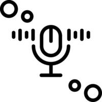 Speech recognition Line Icon vector