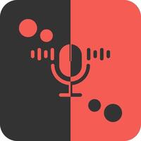 Speech recognition Red Inverse Icon vector