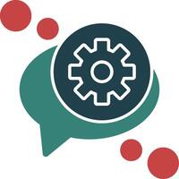 Chat settings Glyph Two Color Icon vector