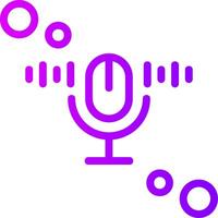 Speech recognition Linear Gradient Icon vector