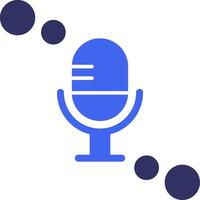 Microphone Solid Two Color Icon vector