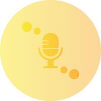 Microphone Gradient Circle Icon vector